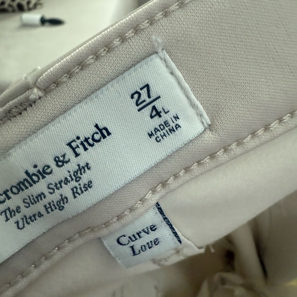 Abercrombie & Fitch The Slim Straight Ultra High Rise Curve Love Size 27 Long - Picture 9 of 9